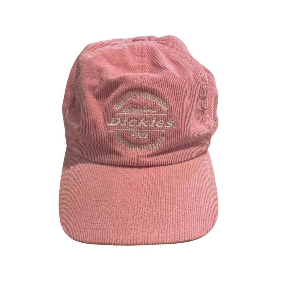 Dickies Corduroy Baseball Cap Unisex OS Pink Excellent Embroidered Logo Hat